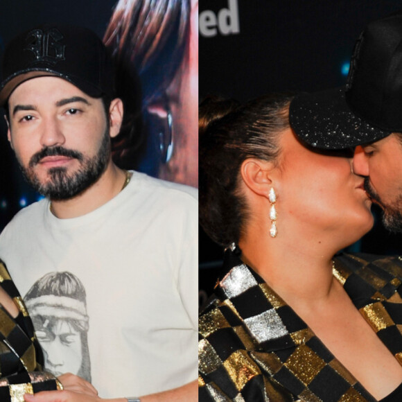 Maiara e Fernando Zor trocaram beijos em bastidor de gravação de DVD