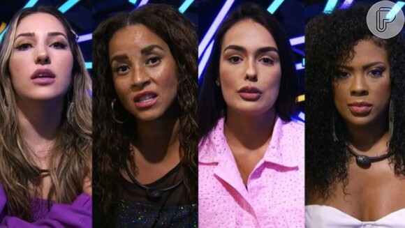 Foto BBB Amanda Domitila Larissa e Marvvilam disputam o º Paredão do reality show