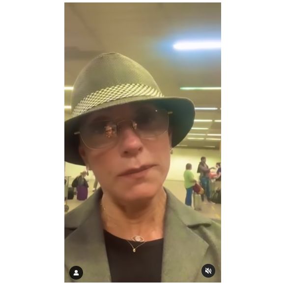 Christiane Torloni viu o avião onde estava posar em São Paulo voltar ao Rio de Janeiro