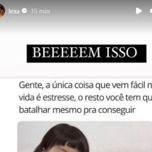 Lexa publicou uma indireta em sua rede social após o desabafo da mãe