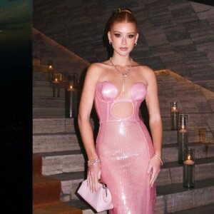 Esse vestido de festa rosa com recortes de Marina Ruy Barbosa comprova: Barbiecore pode ser elegante e ousado!