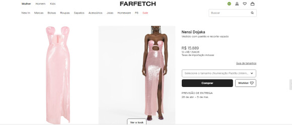 O vestido de festa usado por Marina Ruy Barbosa custa mais de R$ 15 mil