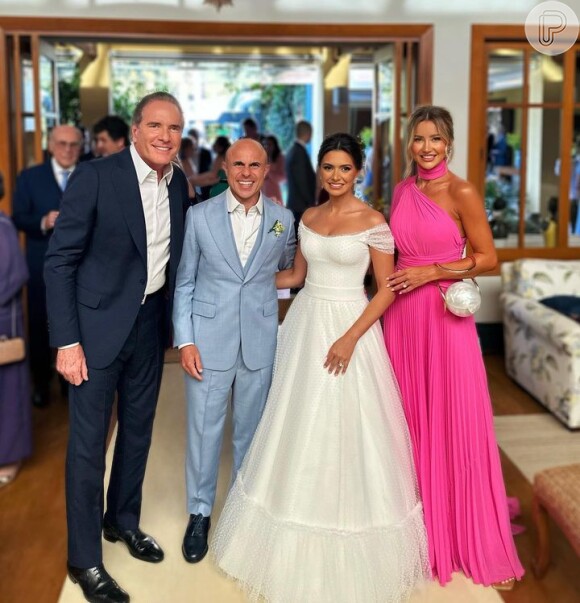 Os famosos foram ao casamento dos médicos Fernando Maluf e Ligia Arteaga