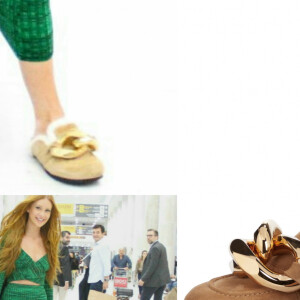A atriz Marina Ruy Barbosa apostou em calçado comfy no estilo mule para viajar