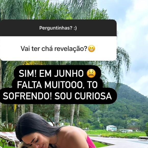 Bruna Biancardi contou que o Chá Revelação vai acontecer só em junho