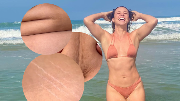 Paolla Oliveira mostra celulite no bumbum, estrias e gordura na barriga: 'Nossos corpos são perfeitos como eles são'