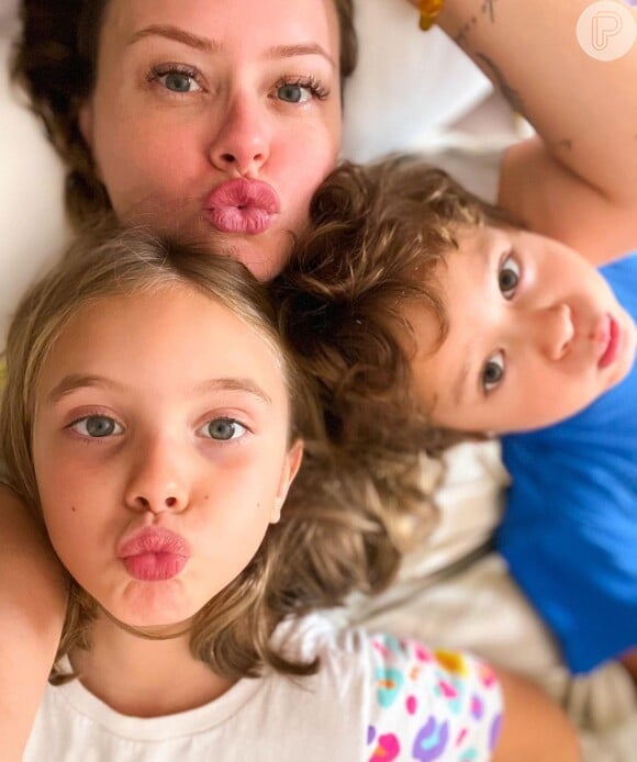 Mari Bridi passou o Dia das Mães com os filhos, Aurora e Valentim