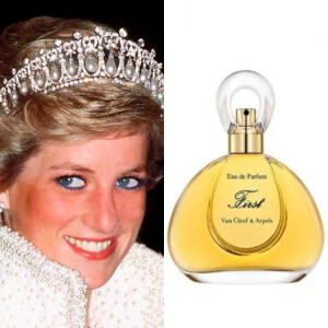 O perfume usado por Lady Di e que ficou na memória de Harry é o First, por Van Cleef & Arpels