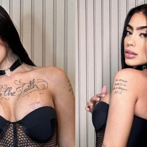 Grávida, MC Mirella posou com lingerie preta e usou e abusou de sua sensualidade