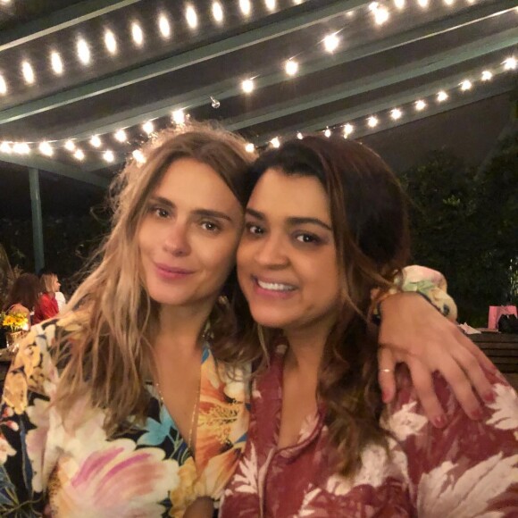 Com câncer, Preta Gil destacou a amizade com Carolina Dieckmann: 'não mede esforços para me ver feliz e bem'