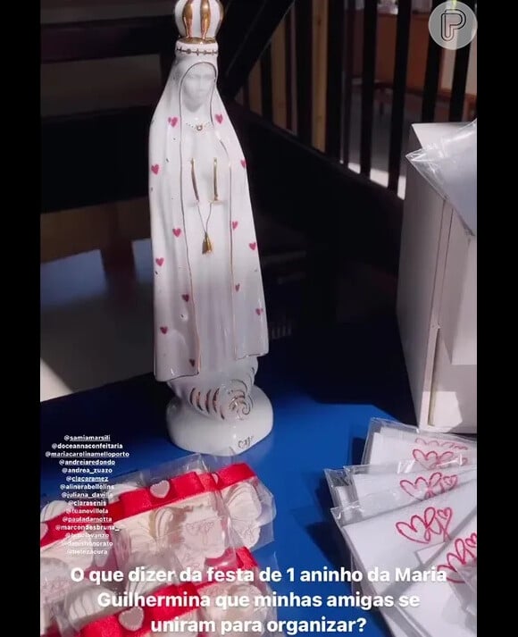 Outro detalhe que chamou a atenção é que 'Nossa Senhora' parece ter sido o tema de aniversário de Maria Guilhermina.