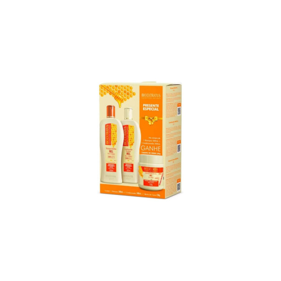 Kit Promocional Shampoo e Cond de mel Bio Extratus