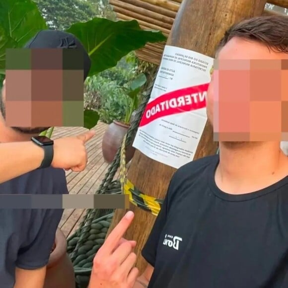 Amigos e convidados de Neymar postaram foto em área que estava interditada.