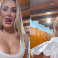 Andressa Urach exibe bumbum em vídeo provocativo e convida para casa de prostituição: 'Espero vocês'