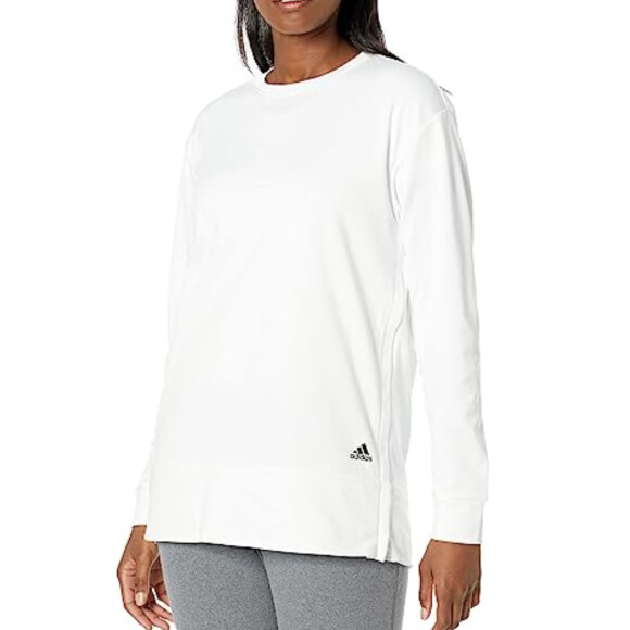 Suéter feminino de gola redonda Aeroready, Adidas