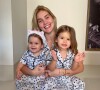 Virginia Fonseca combinou pijama com as filhas, Maria Alice e Maria Flor, e web aproveitou para cutucar Paola Carosella