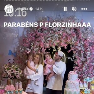 Virgínia Fonseca foi acusada de ter cantado o 'Parabéns' de Maria Flor para Maria Alice