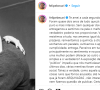 Felipe Becari, por sua vez, publicou um grande texto no Instagram para dar sua versão do término.