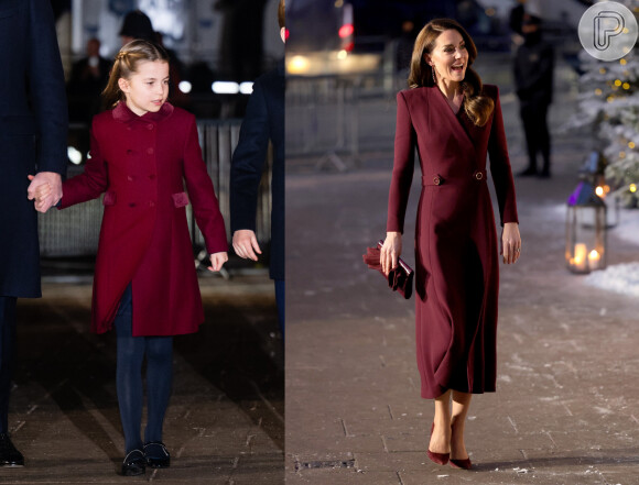 Ícones fashion: Kate Middleton e a filha, Charlotte, já usaram até looks combinandos