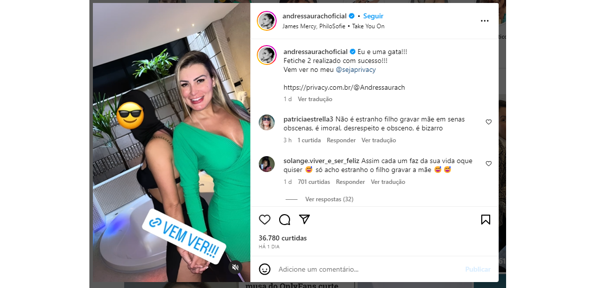 Foto Andressa Urach Fez Uma Publica O No Seu Instagram E Revelou Que Arthur Seu Filho Quem