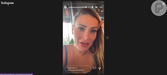 Andressa Urach resolveu colocar um piercing antes de realizar seu fetiche e mostrou o resultado para seus seguidores.