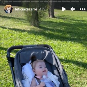 Letícia Cazarré tem mais liberdade de dar passeios ao ar livre com a filha