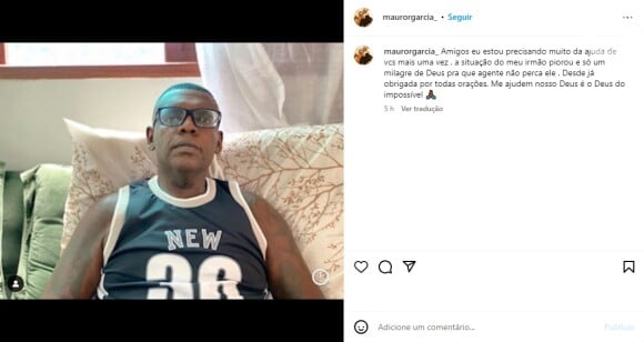 Irmão de MC Marcinho fez apelo para doação de sangue para o funkeiro