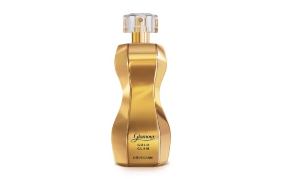 Perfume Glamour Gold Glam, do Boticário, foi feito para as mulheres que querem brilhar como uma estrela e, por isso, é composto pelo exclusivo acorde de framboesa dourada