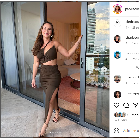 Diogo Nogueira deixa comentário todo apaixonado no Instagram de Paolla Oliveira