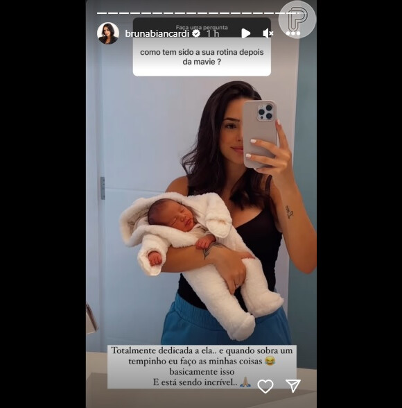 Bruna Biancardi compartilha registro de momento íntimo e carinhoso com Mavie, sua filha com Neymar