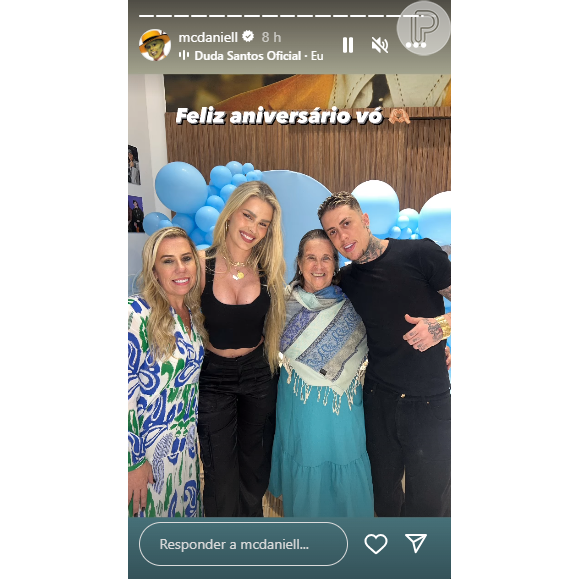 MC Daniel posta foto ao lado de Yasmin Brunet e sua avó e acende repercussão de que estaria namorando de novo