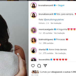 Bruna Biancardi publicou uma foto do ensaio da filha feita pela fotógrafo que morreu repentinamente