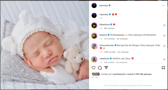 Filha de Neymar e Bruna Biancardi, Mavie fez um ensaio com Ingryd Alves