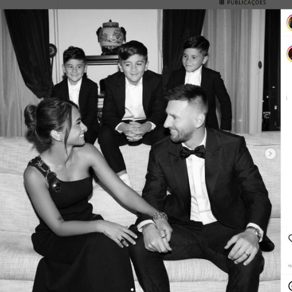 Lionel Messi publicou uma foto em seu Instagram recentemente ao lado da esposa, Antonella Roccuzzo, e dos três filhos