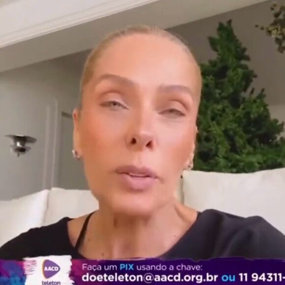 Adriane Galisteu gravou um vídeo explicando a situação de sua família, que foi exibido no 'Teleton 2023'