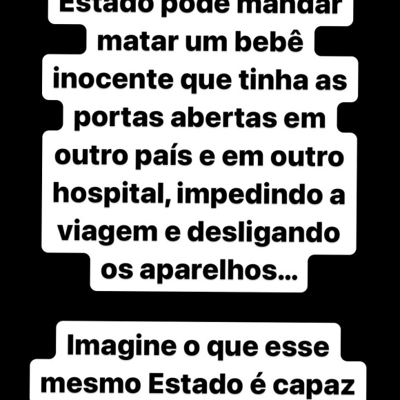 Mulher de Juliano Cazarré, Letícia Cazarré fez uma série de posts no Instagram para expor sua revolta