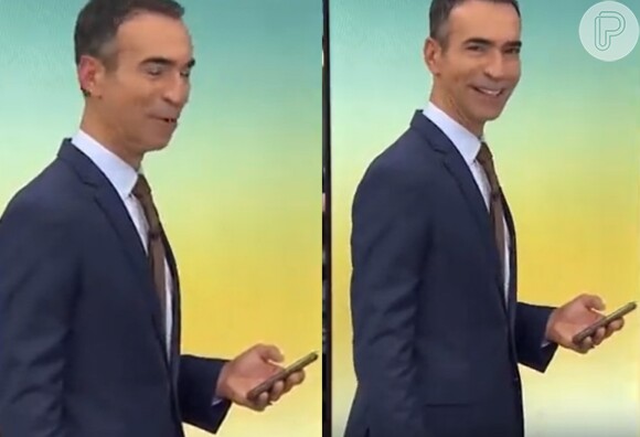 Cesar Tralli chapado? Web reage ao ver apresentador rir ao fazer comunicado ao vivo na Globo