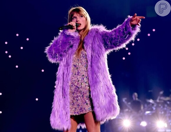 Taylor Swift ama a cor roxa e coloca diversos elementos para mostrar esse tom no 'The Eras Show'