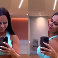Viviane Araujo valoriza bumbum e barriga tanquinho em conjunto fitness e leva web à loucura: 'Corpo tá um escândalo'