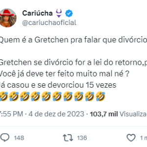 Fogo no feno? Cariúcha debocha de Gretchen para defender Jenny Miranda após sua saída de 'A Fazenda 2023'