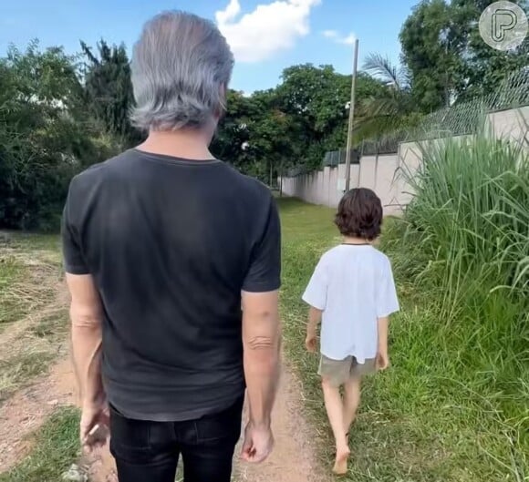 Lucas Lima compartilhou vídeo do filho com o pai