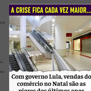 Alexandre Correa compartilhou manchete que dizia: 'Com governo Lula, vendas do comércio no Natal são as piores dos últimos anos'