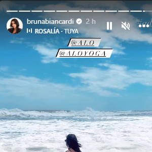 Bruna Biancardi posta publicidade no meio da praia depois de nova polêmica de Neymar vazar