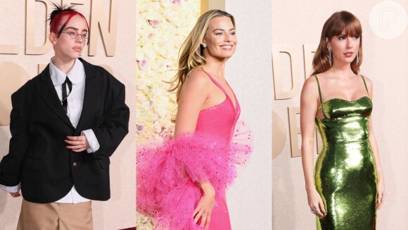 Globo de Ouro 2024: veja fotos dos looks usados por famosas na premiação