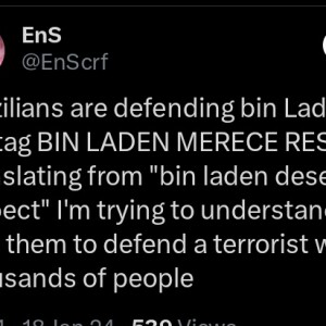 Gringos veem tags de apoio a MC Bin Laden