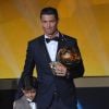 Cristiano Ronaldo ganhou a Bola de Ouro Fifa na semana passada e Irina Shayk não o acompanhou
