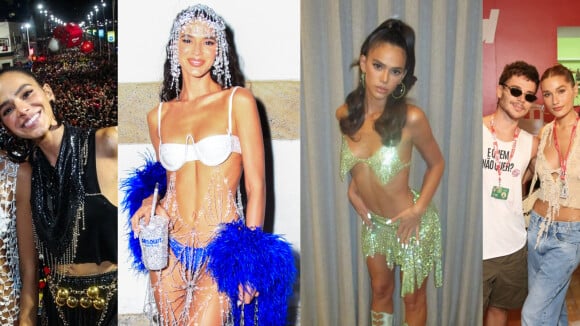 Bruna Marquezine no Carnaval 2024: 15 fotos da atriz em looks com transparência, cut out, material reciclado e mais trends!