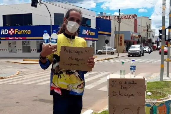 Com depressão, Thiago Baldini perdeu vários trabalhos na TV e hoje vende água na rua