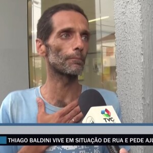 O ator Thiago Baldini surpreendeu ao aparecer em entrevista recente