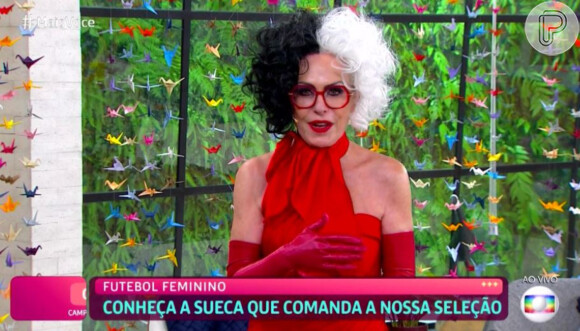 Ana Maria Braga já até se fantasiou de Cruella de Vil para apresentar o 'Mais Você'
